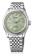 Gents Seiko 38mm Presage Automatic Steel Bracelet Light Green Dial image