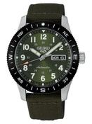 Gents Seiko 5 Sports Field Explorer Fatigue Green Automatic 41mm