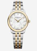Ladies Raymond Weil Tocatta 24mm Quartz Steel and Yellow Gold PVD White Mother of Pearl LG Diamond Dial image