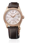 Gents Seiko Presage 38mm Tomioka Silk Limited Edition RGP Case Brown Leather Strap  HCC008J1
