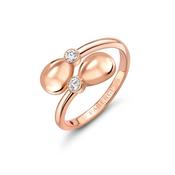 Faberge 18ct RG Essence Diamond Set Crossover Ring