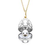 Faberge 18ct Yellow and White Gold Heritage Diamond and White Enamel Seal Pup Surprise Locket 1540FP3340/18