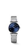 Ladies Longines LGC 24mm Steel Bracelet Blue Diamond Dial image