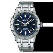 Gents Seiko Presage Style 60's Steel Bracelet Blue Dial Date SRPL07J1