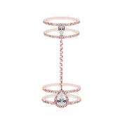 SILVER ROSE GOLD PLATED CARAT KINGSTON DRESS RING 13806 image
