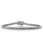 Silver CARAT Cubic Zirconia Line Bracelet 7.25 Inch 20033-7 image