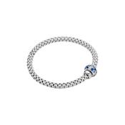 18ct White Gold Fope Solo Bracelet Sapphire Roundel 0.28ct Medium image