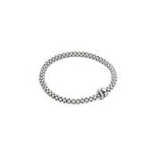 18ct White Gold Fope Solo Bracelet Diamond Pave Rondel 0.29ct Medium image