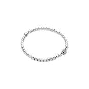 18ct White Gold Fope Eka Bracelet WG Diamond Pave Roundel 0.19ct Medium image