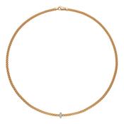 18ct Yellow Gold Fope Prima Necklet Diamond Rondel 0.18ct 43cm image