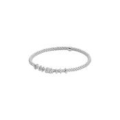 18ct White Gold Fope Prima Bracelet with Diamond Roundels Medium 0.15ct image
