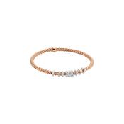 18ct RW Gold Fope Prima Bracelet Diamond Roundels 0.15ct