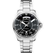 Gents Hamilton 42mm Khaki Aviation Pilot Day Date Auto Steel Black Dial