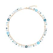 18ct Yellow Gold Marco Bicego Paradise Blue Topaz Single Strand Necklet CB2584ETP01