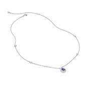 Silver Carat London Emile Necklet Blue CN925W-EMIL-SA image