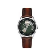 Hamilton Jazzmaster Open Heart Auto 44mm Green Dial Brown Strap