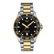 Gents Tissot Seastar 1000 40mm Bi-Coloured Bracelet Black Dial   T120.410.22.051.00