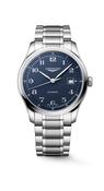 Gents Longines 41mm Master Collection Automatic Steel Bracelet Blue Arabic Numeral Dial L2.950.4.93.6 image