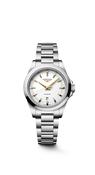 Ladies Longines 30mm Conquest Quartz Steel Bracelet White Dial with Date and Gilt Hands  L3.350.4.12.6 image