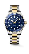 Gents Longines Hydroconquest 300m Quartz 42mm Steel and Yellow Gold PVD Bracelet Blue Dial L3.769.3.96.7