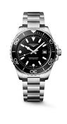 Gents Longines Hydroconquest 300m Quartz 42mm Steel Bracelet Black Dial L3.769.4.56.6