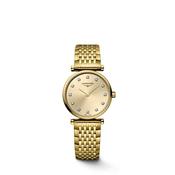 Ladies Longines Le Grande Classique 24mm Yellow Gold PVD Bracelet Champagne Diamond Dial image