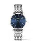 Gents Longines la Grande Classique Steel Bracelet Blue Roman Numeral Dial 36mm image