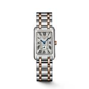 Ladies Longines DV Quartz 20.8 x 32 Steel &amp; RG PVd Bracelet Silver RN Dial image