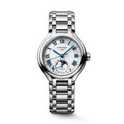 Ladies Longines Prima Luna 34mm Quartz Moonphase Steel Bracelet image
