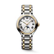Ladies Longines Prima luna Moonphase Auto 34mm Steel &amp; 18ct Yellow Gold Cap 200 Silver Dial