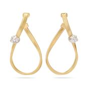 18ct  Yellow Gold Marco Bicego Marrakech Single Diamond Earrings 0.16ct OG404B8YWM5