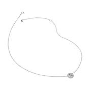 Silver Carat Brilliant Border Set Pendant on Chain CN925W-GWEN-W