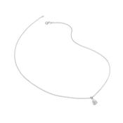 9CT WG CARAT PEAR PENDANT ON CHAIN 5533 image
