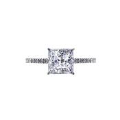 9CT WHITE GOLD CARAT PCUT SOLITAIRE RING image