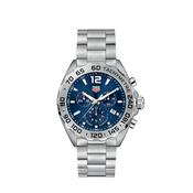 Gents Tag Heuer Formula 1 Quartz Chronograph Steel Bracelet and Case Blue Index Dial Date 200m