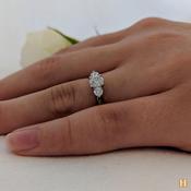 Platinum Tulip 3 Engagement Ring 0.5ct F SI1 10800381 image