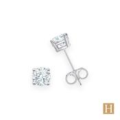 9ct White Gold Lab Grown Ashford Round Earrings 0.5ct 3801552 image