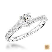 Platinum Capri Inisheer Round Engagement Ring 0.41ct G SI1 59917 image