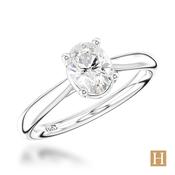 Platinum Classic Oval Engagement Ring 1ct E VS1 10800903 image