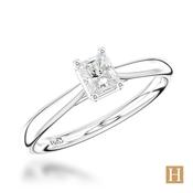 Platinum Classic Radiant Engagement Ring 0.38ct G VS2 52812 image