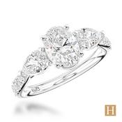 Platinum Florentine Inisheer Oval Engagement Ring 0.82ct E SI1 64386 image