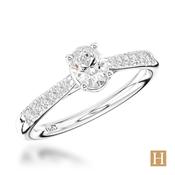 Platinum Inisheer Classic Oval Engagement Ring 0.3ct D VS2 10800386