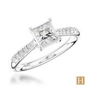 Platinum Inisheer Classic Princess Engagement Ring 0.72ct G VVS1 56050 image