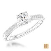 Platinum Inisheer Classic Round Engagement Ring 0.51ct D SI1 10800174 image