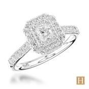 Platinum Inisheer Duo Radiant Engagement Ring 1.51ct G VS1 10800369