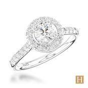 Platinum Inisheer Engagement Ring 0.5ct F SI1 10800389