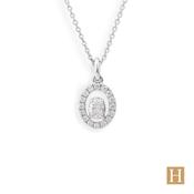 Platinum Inisheer Oval Petite Pendant 0.15ct 6100332