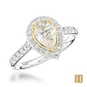 Platinum Inisheer Pear Engagement Ring 0.53ct H VVS2 55067 image
