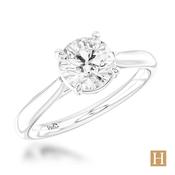 Platinum Lab Grown Classic Engagement Ring 1ct E VS1 16200300 image