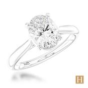 Platinum Lab Grown Classic Oval Engagement Ring 1.53ct E VS1 16201191 image